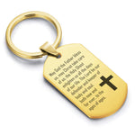 Stainless Steel Trinity Prayer Dog Tag Keychain
