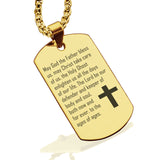 Stainless Steel Trinity Prayer Dog Tag Pendant