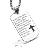 Stainless Steel Trinity Prayer Dog Tag Pendant