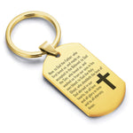 Stainless Steel Beloved Prayer Dog Tag Keychain