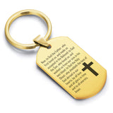 Stainless Steel Beloved Prayer Dog Tag Keychain