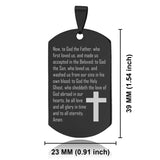 Stainless Steel Beloved Prayer Dog Tag Keychain