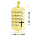 Stainless Steel Beloved Prayer Dog Tag Pendant