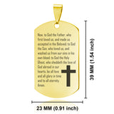 Stainless Steel Beloved Prayer Dog Tag Pendant