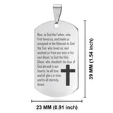 Stainless Steel Beloved Prayer Dog Tag Keychain