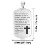 Stainless Steel Beloved Prayer Dog Tag Pendant