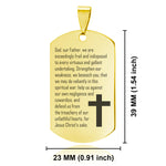 Stainless Steel Strengthen Us Prayer Dog Tag Keychain