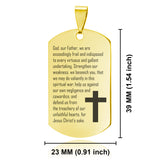 Stainless Steel Strengthen Us Prayer Dog Tag Keychain