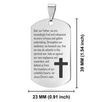 Stainless Steel Strengthen Us Prayer Dog Tag Keychain