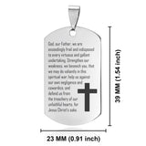 Stainless Steel Strengthen Us Prayer Dog Tag Keychain