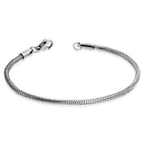 Stainless Steel Round Snake Chain Link Bracelet - Comfort Zone Studios