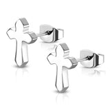 Stainless Steel Medieval Cross Stud Earrings - Comfort Zone Studios
