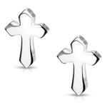 Stainless Steel Medieval Cross Stud Earrings - Comfort Zone Studios