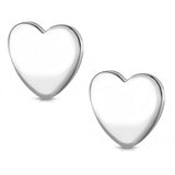 Stainless Steel Classic Love Heart Stud Earrings - Comfort Zone Studios