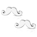 Stainless Steel Adorable Mustache Stud Earrings - Comfort Zone Studios