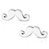 Stainless Steel Adorable Mustache Stud Earrings - Comfort Zone Studios