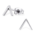 Stainless Steel Minimalist Chevron Triangle Stud Post Earrings - Comfort Zone Studios