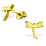 Stainless Steel Dragonfly Cut-Out Stud Post Earrings - Comfort Zone Studios
