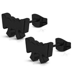 Stainless Steel Petite Cute Bow Ribbon Button Stud Post Earrings - Comfort Zone Studios