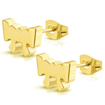 Stainless Steel Petite Cute Bow Ribbon Button Stud Post Earrings - Comfort Zone Studios