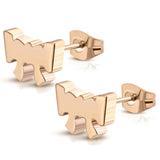 Stainless Steel Petite Cute Bow Ribbon Button Stud Post Earrings - Comfort Zone Studios