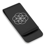 Stainless Steel Sacred Geometry Seed of Life Classic Slim Money Clip