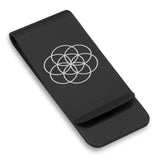 Stainless Steel Sacred Geometry Seed of Life Classic Slim Money Clip