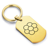 Stainless Steel Sacred Geometry Egg of Life Dog Tag Keychain - Comfort Zone Studios