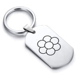 Stainless Steel Sacred Geometry Egg of Life Dog Tag Keychain - Comfort Zone Studios
