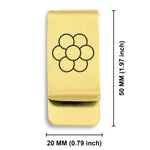 Stainless Steel Sacred Geometry Egg of Life Classic Slim Money Clip