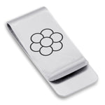 Stainless Steel Sacred Geometry Egg of Life Classic Slim Money Clip