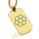 Stainless Steel Sacred Geometry Egg of Life Dog Tag Pendant - Comfort Zone Studios