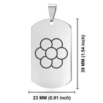 Stainless Steel Sacred Geometry Egg of Life Dog Tag Keychain - Comfort Zone Studios