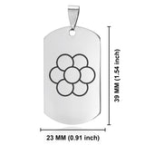 Stainless Steel Sacred Geometry Egg of Life Dog Tag Keychain - Comfort Zone Studios