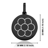 Stainless Steel Sacred Geometry Egg of Life Round Medallion Pendant