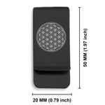 Stainless Steel Sacred Geometry Flower of Life Classic Slim Money Clip