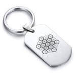 Stainless Steel Sacred Geometry Fruit of Life Dog Tag Keychain - Comfort Zone Studios