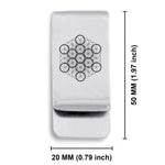 Stainless Steel Sacred Geometry Fruit of Life Classic Slim Money Clip