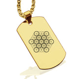 Stainless Steel Sacred Geometry Fruit of Life Dog Tag Pendant - Comfort Zone Studios