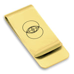Stainless Steel Sacred Geometry Vesica Piscis Classic Slim Money Clip