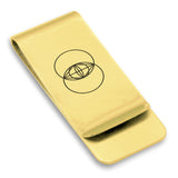 Stainless Steel Sacred Geometry Vesica Piscis Classic Slim Money Clip