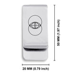 Stainless Steel Sacred Geometry Vesica Piscis Classic Slim Money Clip
