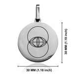 Stainless Steel Sacred Geometry Vesica Piscis Round Medallion Pendant