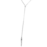 Stainless Steel Twisted Bar Paddle Adjustable Snake Chain Necklace Pendant - Comfort Zone Studios