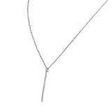 Stainless Steel Minimalist Long Bar Charm Link Chain Necklace Pendant - Comfort Zone Studios