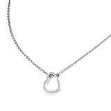Stainless Steel Floating Open Love Heart Charm Link Chain Necklace Pendant - Comfort Zone Studios