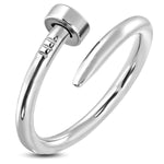 Stainless Steel Minimalist Spiral Nail Screw Ring