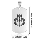 Stainless Steel Viking Battle Axe Dog Tag Keychain - Comfort Zone Studios