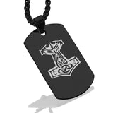 Stainless Steel Viking Mjolnir (Thor&rsquo;s Hammer) Dog Tag Pendant - Comfort Zone Studios