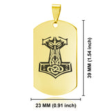 Stainless Steel Viking Mjolnir (Thor&rsquo;s Hammer) Dog Tag Keychain - Comfort Zone Studios